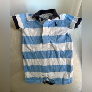 Ralph Lauren Kids Polo in Blue and White Stripes